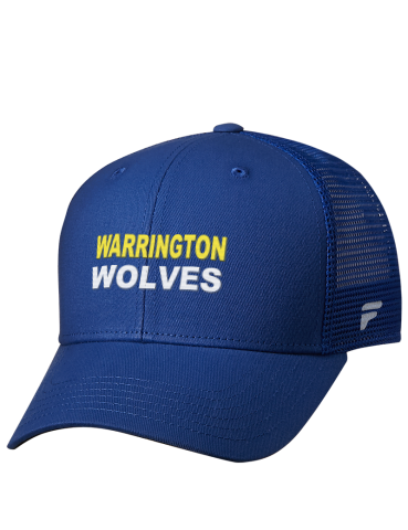 Blue Warrington Embroidered Retro Bobble Hat For Warrington Wolves Fans 